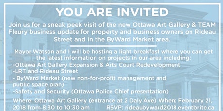 ByWard and Downtown Rideau Business Update 2018 primary image