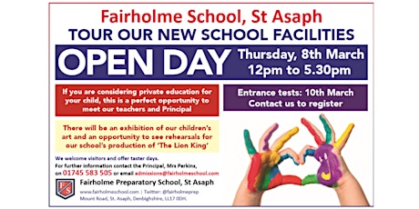 Imagen principal de Fairholme School Open Day