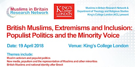 Populist Politics & the Minority Voice: British Muslims, Extremisms & Inclusion primary image