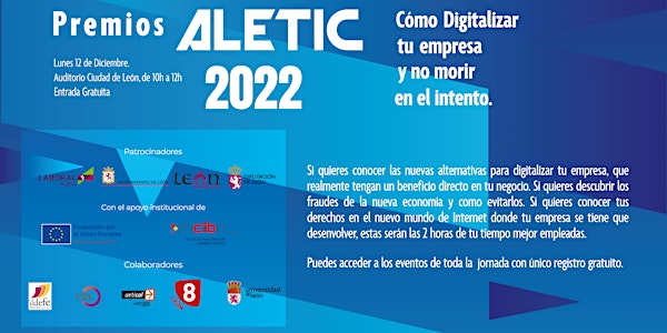Premios ALETIC  2022: Cómo Digitalizar tu empresa y no morir en el intento