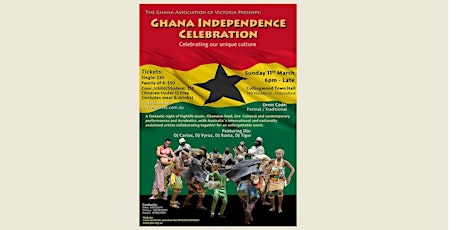 GHANA ASSOCIATION OF VICTORIA INDEPENDENCE DAY CELEBRATION 2018 primary image