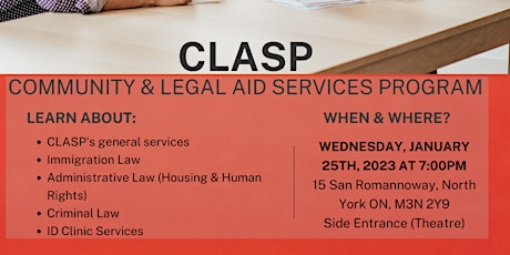 Free Legal Aid Services Information Session