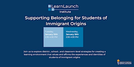 Supporting Belonging For Students of Immigrant Origins primary image