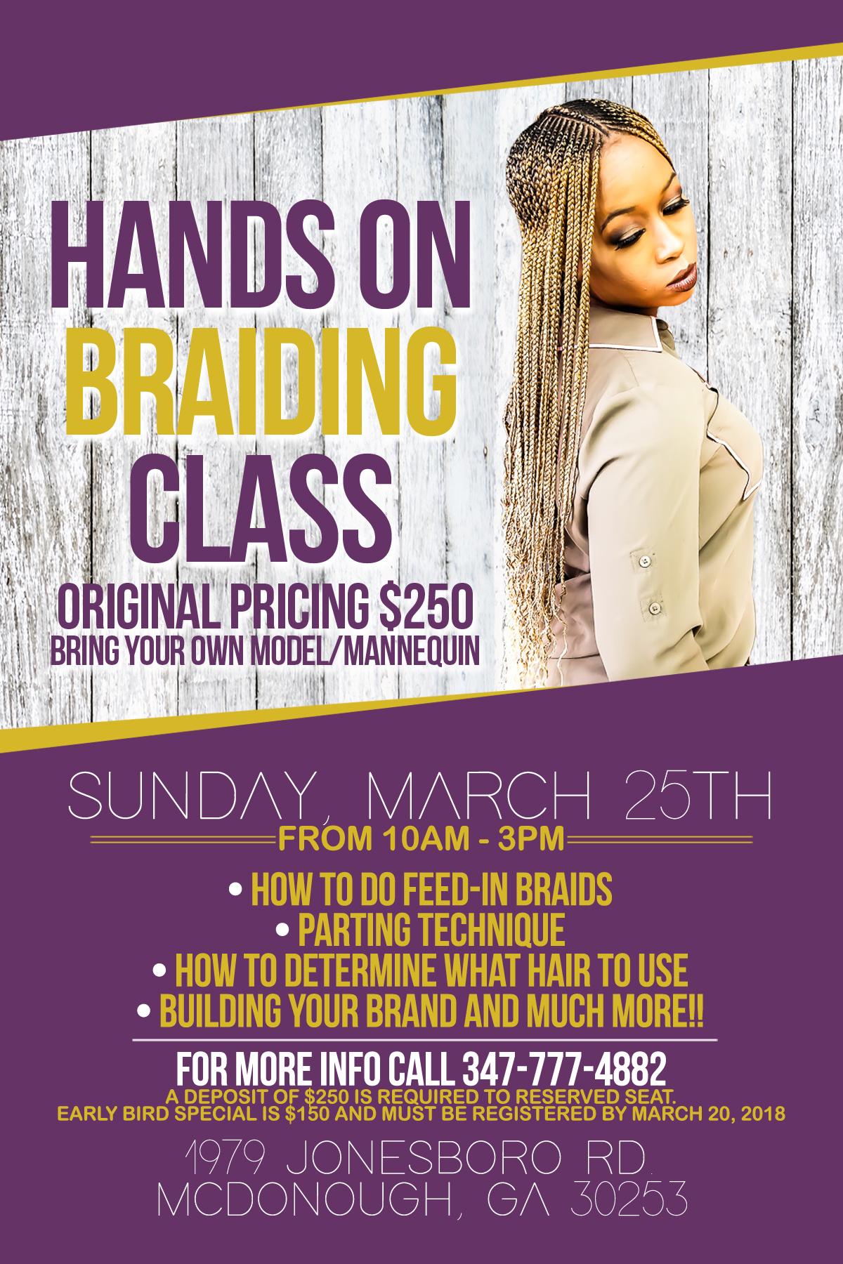 Hands On Braiding Class 25 Mar 2018