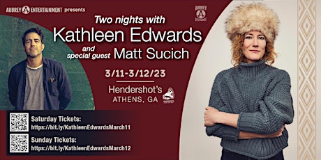 Kathleen Edwards with Matt Sucich at Hendershot's in Athens, GA (NIGHT 2)