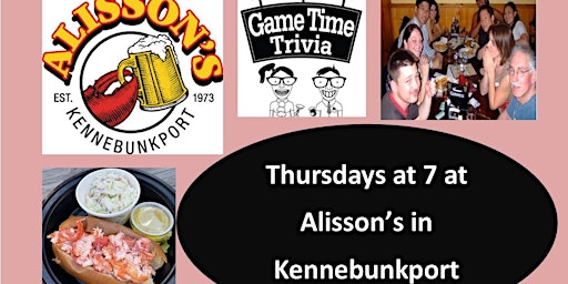 Game Time Trivia at Alisson's in Kennebunkport