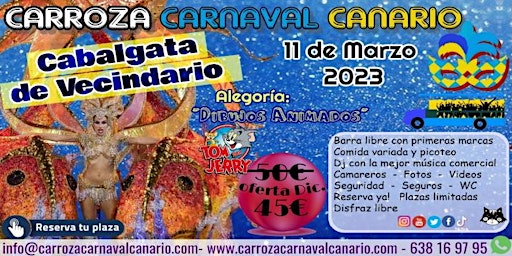 Entradas Carroza Carnaval de Vecindario 2023