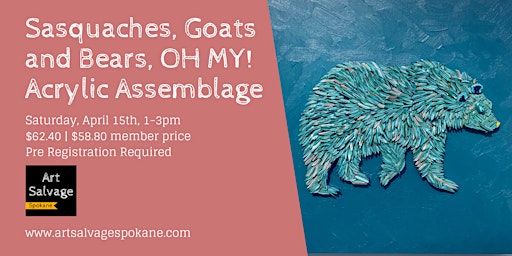 Sasquatches, Goats, and Bears, OH MY! Acrylic Assemblage