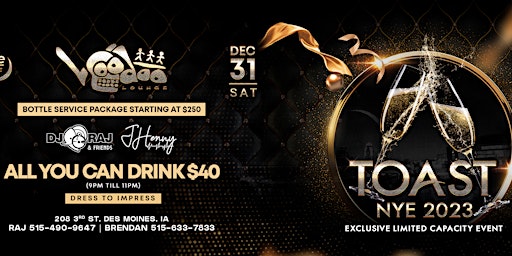 Toast New Year's Eve 2023. Tickets At Door Too primary image