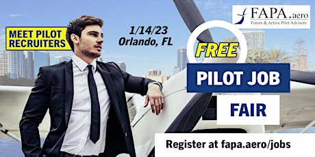 Primaire afbeelding van FAPA Pilot Job Fair, Orlando, FL,  January 14, 2023