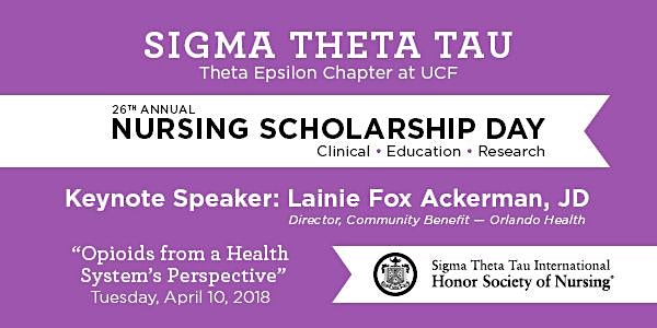 2018 Sigma Theta Tau, Theta Epsilon Chapter 26th Annual Scholarship Day