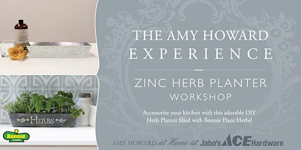 The Amy Howard Experience: Zinc Herb Planter Workshop