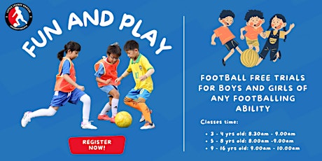 Free Trials Football Class 5 - 8 Years Old at Little League UMPark