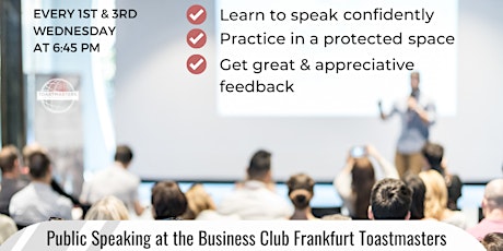 Public Speaking at Business Club Frankfurt Toastmasters