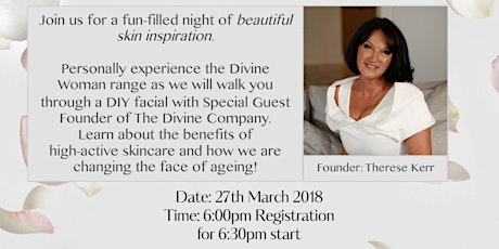 The DIY Facial with Therese Kerr (Miranda's Mum!) Divine Company:Changing The Face of Aging! primary image
