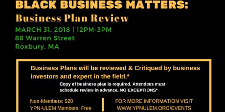 #MoneyMattersMarch: Business Plan Review primary image