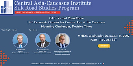 CACI Forum: IMF Econ. Outlook for Central Asia & the Caucasus primary image