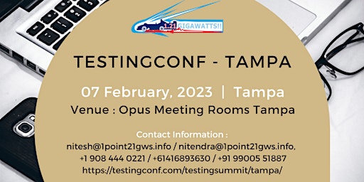 TestingConf - Tampa on 7 February 2023