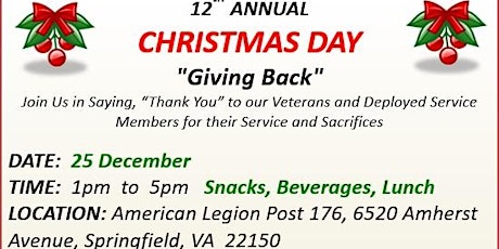 Image principale de 12th Annual Christmas Day  Care Packing for our Deployed