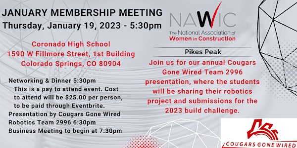NAWIC Pikes Peak Chapter 356 - January Membership Meeting
