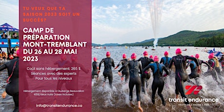 Camp de préparation triathlon - Mont-Tremblant 2023