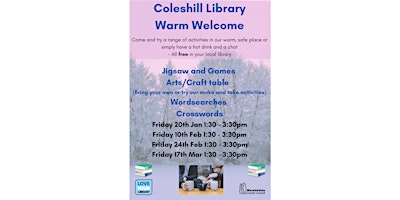 Coleshill Library Warm Welcome