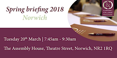 Spring Briefing 2018 - Norwich primary image