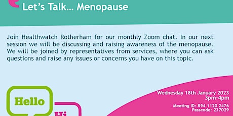 Let's Talk...Menopause primary image