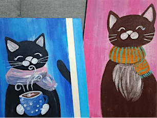 Acrylic Painting Class - Cosy Kitties 