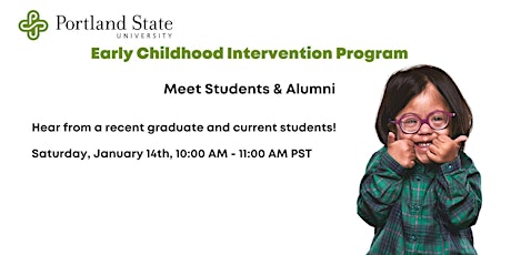 Early Childhood Intervention Master's Degree Info Session primary image