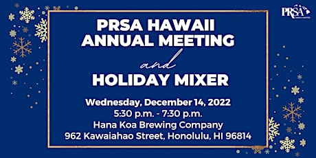 Imagen principal de Pau Hana with the 2023 PRSA Hawaii Board of Directors