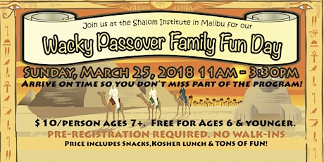 Primaire afbeelding van Passover Family Adventure & Fun Day 2018