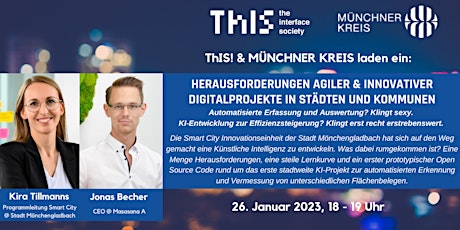SmartCity #14 Mönchengladbach: Herausforderungen von Digitalprojekten (KI) primary image