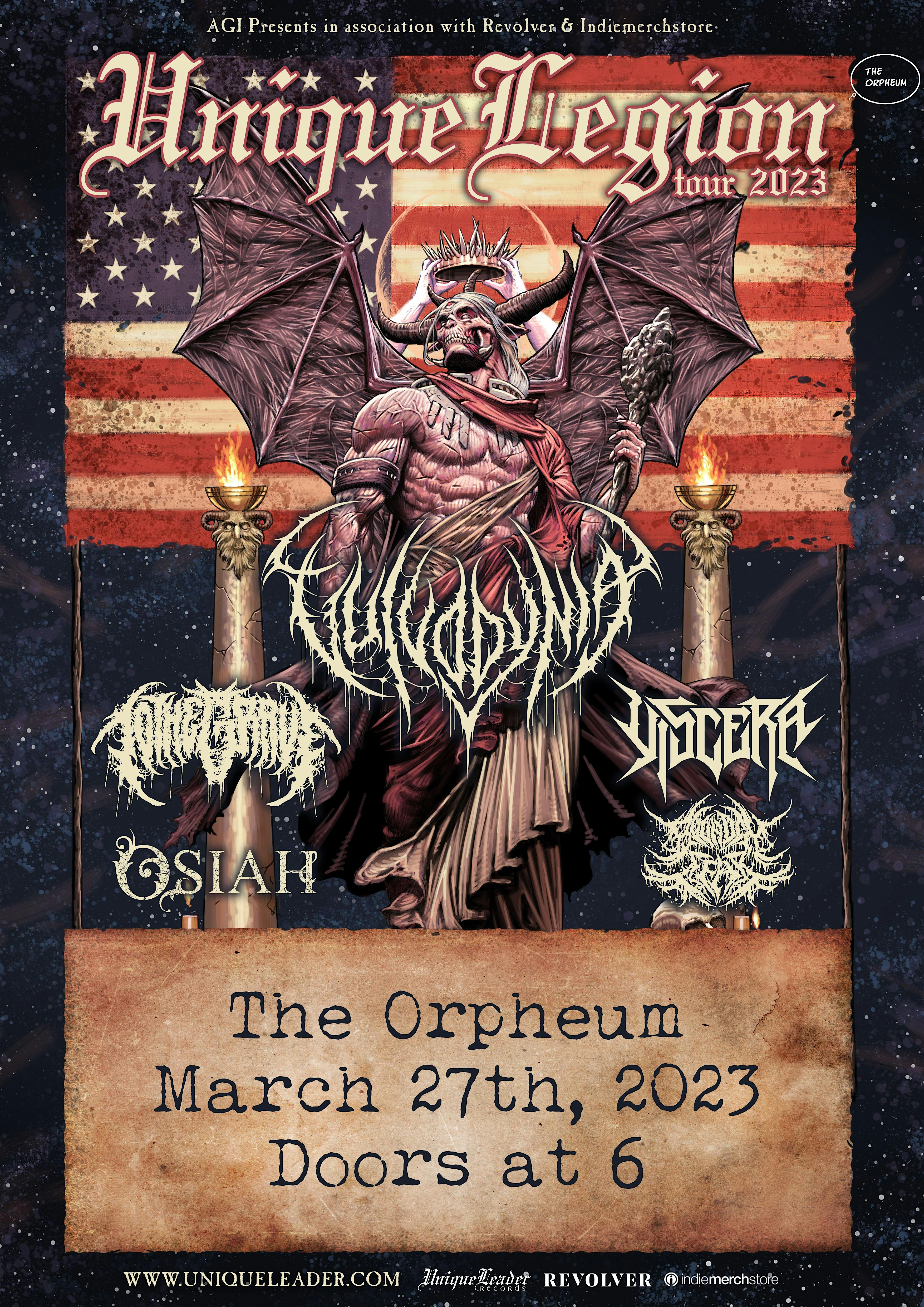 Vulvodynia, To The Grave, Viscera, Osiah, and Bound in Fear in Tampa at the Orpheum