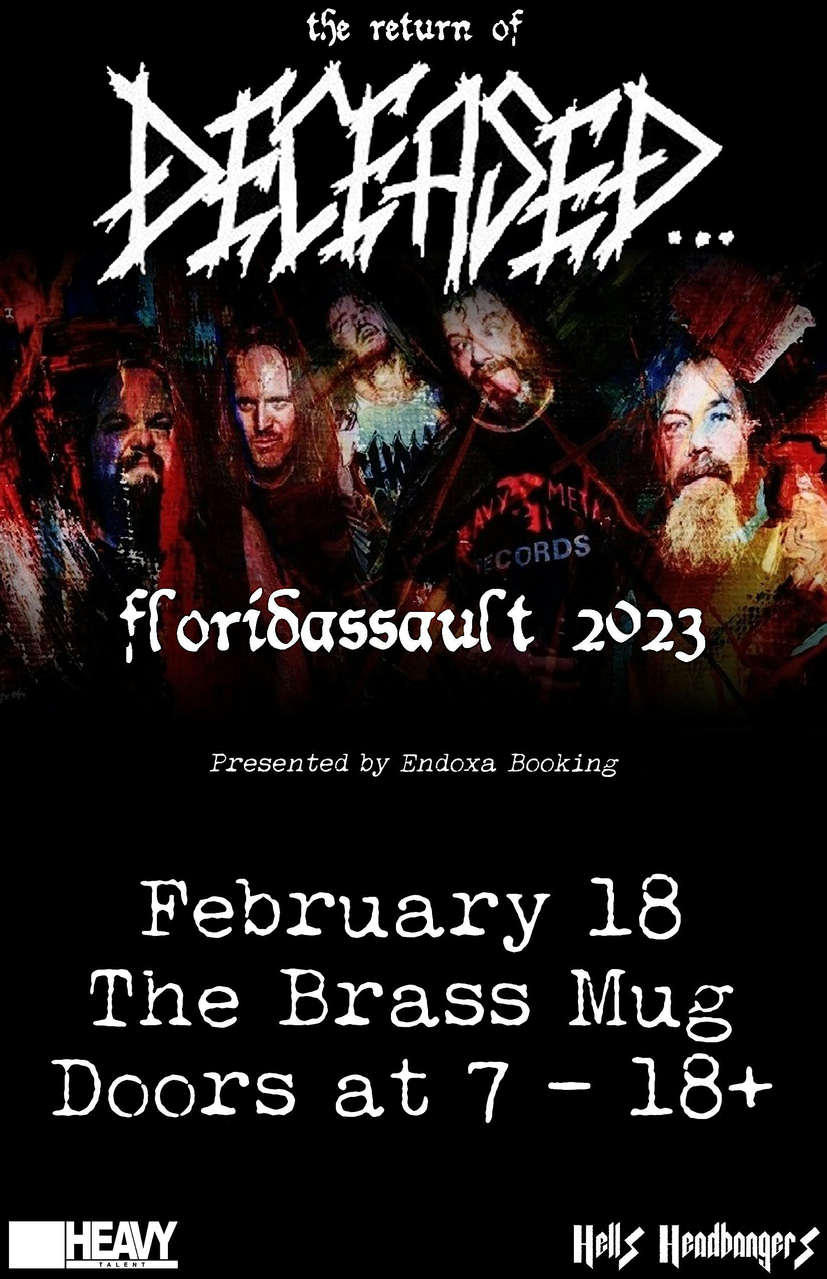 Deceased, Virulence, Corrupted Saint, and More in Tampa at The Brass Mug