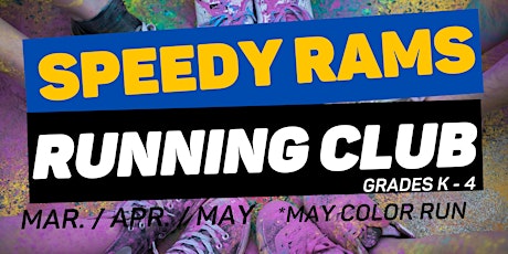 Indoor Speedy Rams Running Club - March / April/ May