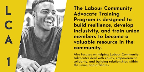 Labour Community Advocate Training Program - Level 1 primary image
