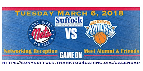 Suffolk County Community College at Long Island Nets vs. Westchester Knicks primary image