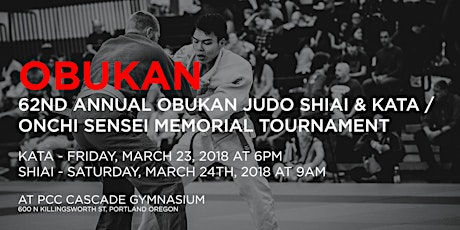 62nd Annual Obukan Judo Shiai & Kata / Onchi Sensei Memorial Tournament primary image