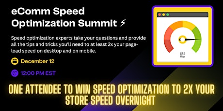 Speed Optimization Summit
