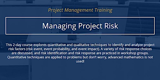 Immagine principale di Managing Project Risk [ONLINE] 