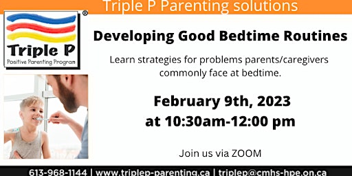 Triple P Parenting- Developing Good Bedtime Routines