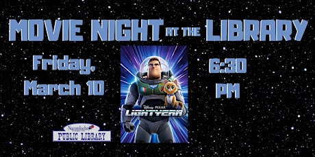Movie Night at the Library: Lightyear (Rated PG)