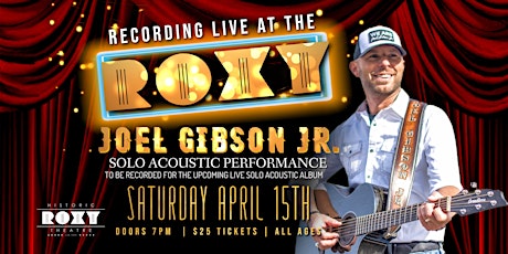 Joel Gibson Jr. Recording Live at The Roxy