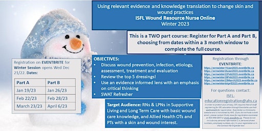 ISFL Wound Resource Nurse Online Winter 2023 Session - Part A
