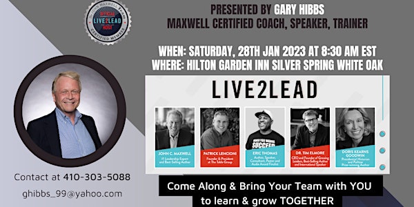 Maxwell Leadership Development Live2Lead in 2023