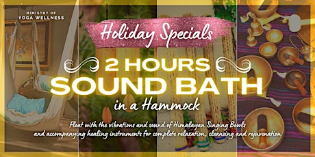 Holiday Specials: Floating Sound Bath in Hammock