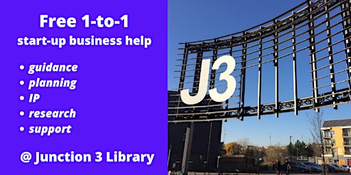 Imagem principal de Start-up business and Intellectual Property 1-to-1 clinics  @ J3 Library