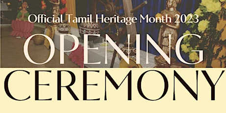 Tamil Heritage Month 2023 Opening Ceremony