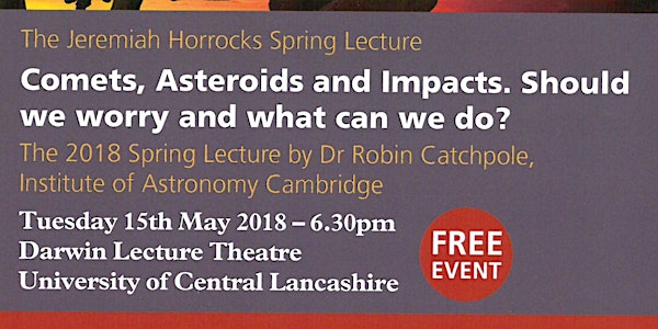 The Jeremiah Horrocks Spring Lecture 2018